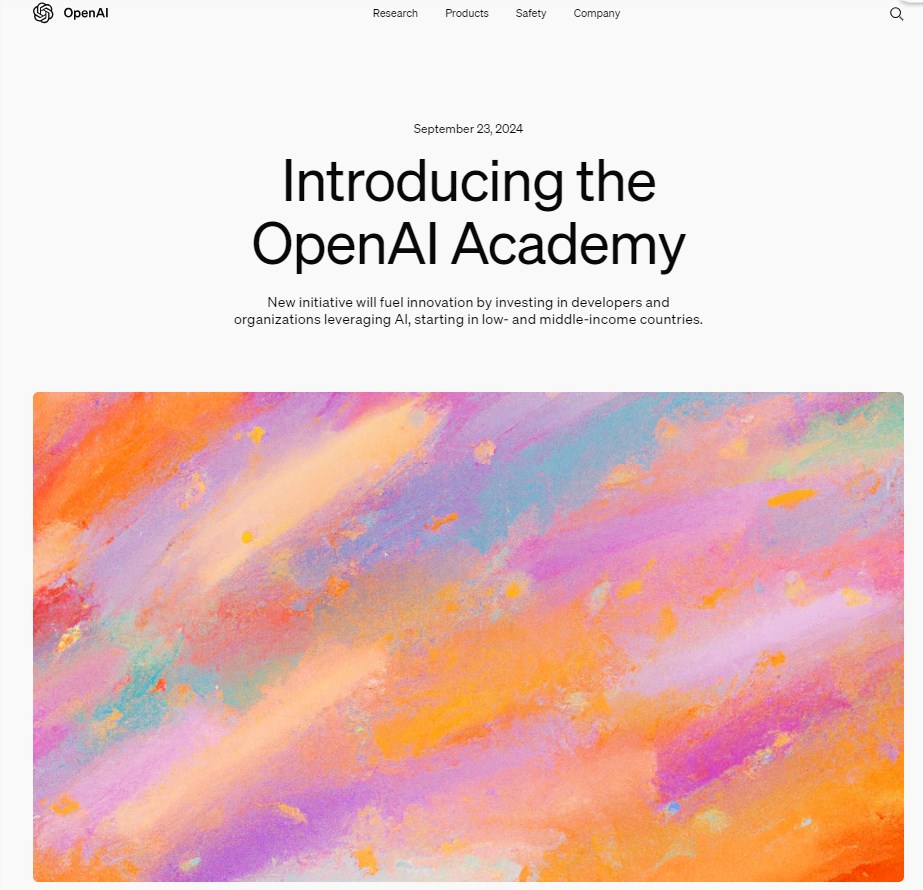 OpenAI เปิดตัวโปรแกรม “Academy” มอบเครดิต API มูลค่า 1 ล้านดอลลาร์ให้กับนักพัฒนา