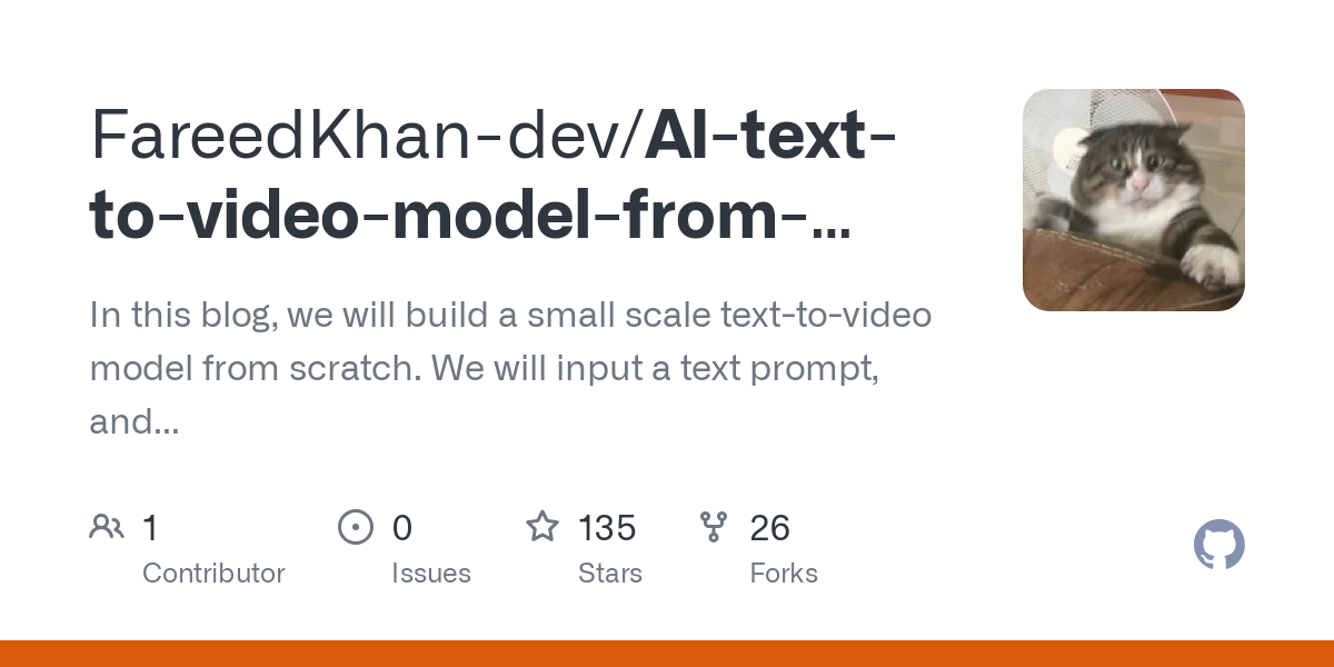 AI text to video model from scratch