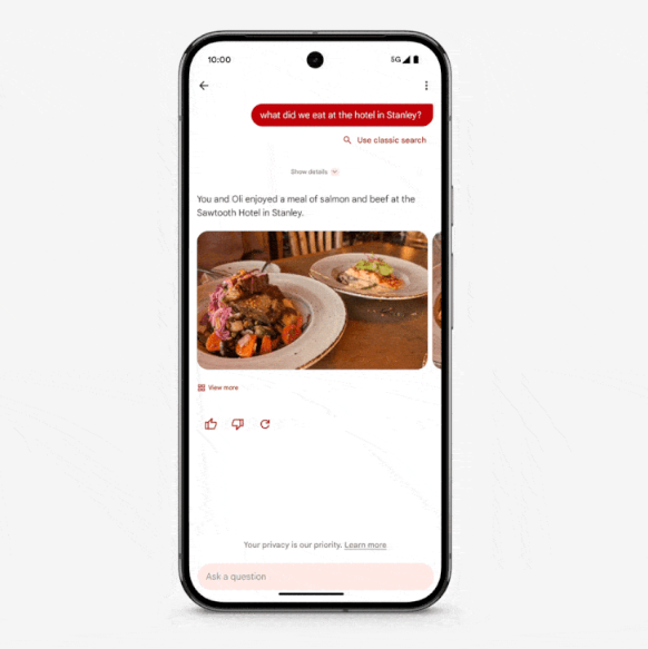 อัลบั้มภาพก็ฉลาด! Google เปิดตัวฟีเจอร์ใหม่ “ถามรูปภาพ” สำหรับผู้ใช้บางราย เพื่อให้คุณรับรูปภาพได้ทันที