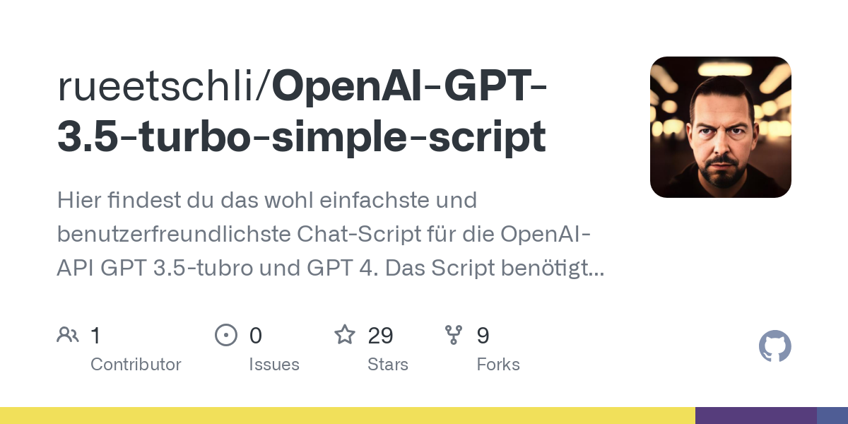 OpenAI GPT 3.5 turbo simple script