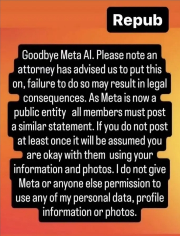 ผู้ใช้ Instagram ร่วมกันโพสต์ข้อความคว่ำบาตร Meta AI โดยประท้วงการใช้ข้อมูลของแพลตฟอร์มเพื่อฝึก AI
