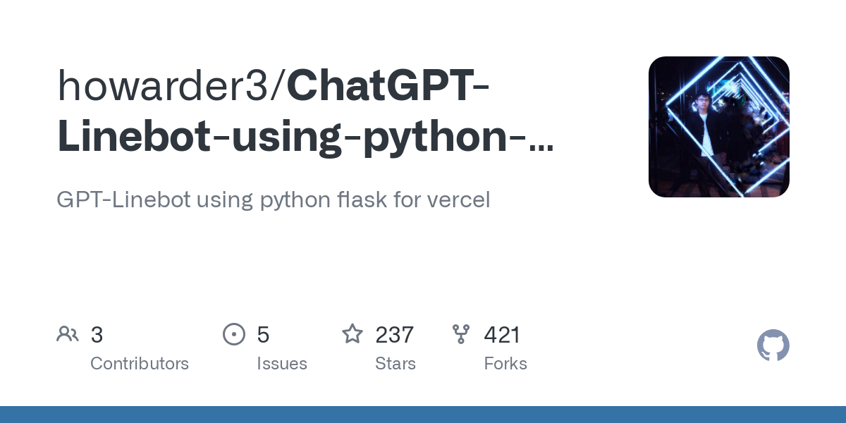 ChatGPT Linebot using python flask on vercel