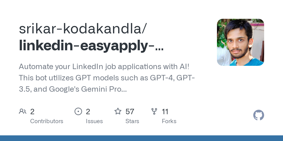 linkedin easyapply using AI