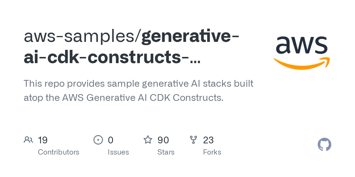 generative ai cdk constructs samples