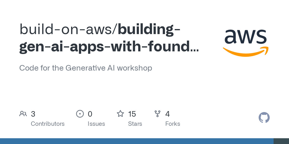 building gen ai apps with found models workshop