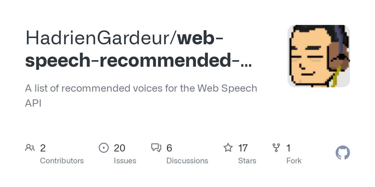 web speech recommended voices