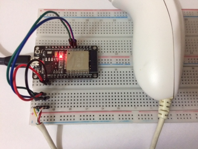 ESP32 terhubung ke Wii Nunchuk