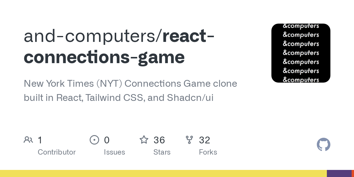 react connections game