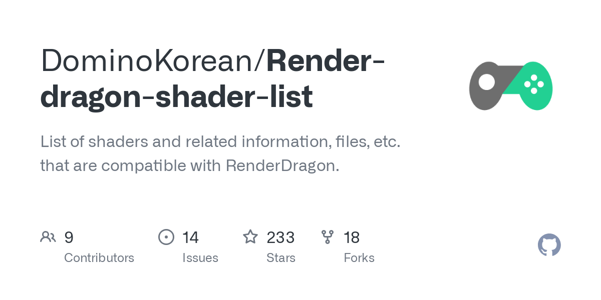 Render dragon shader list