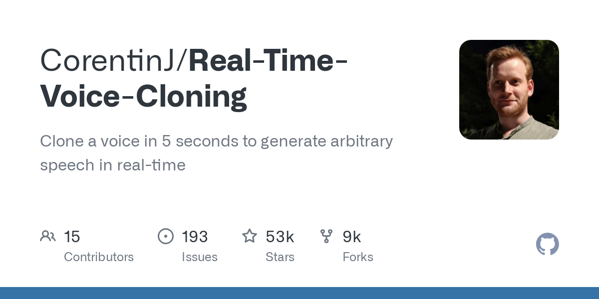 Real Time Voice Cloning