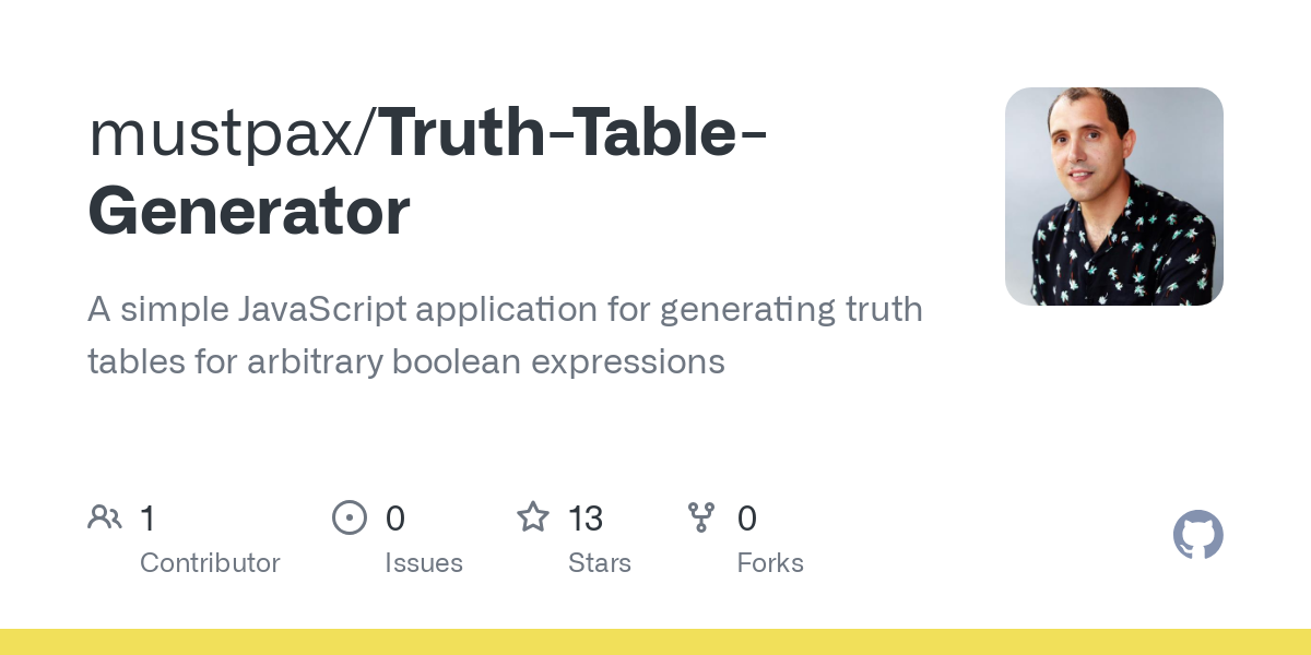 Truth Table Generator