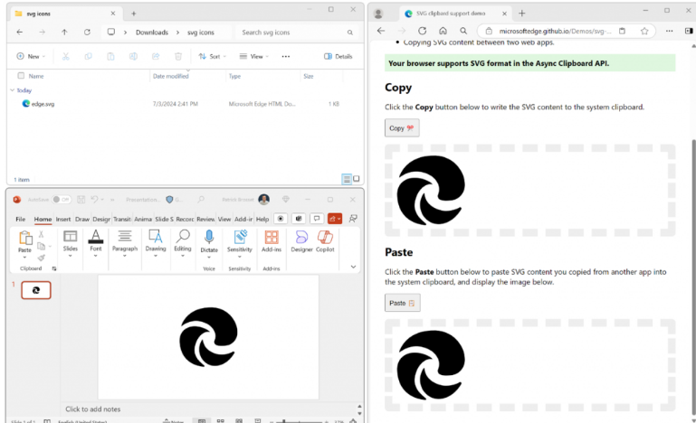 Mise à jour révolutionnaire de Microsoft : le navigateur Edge permet un copier-coller transparent du format SVG