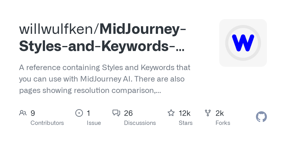 MidJourney Styles and Keywords Reference