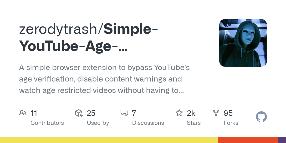 Simple YouTube Age Restriction Bypass