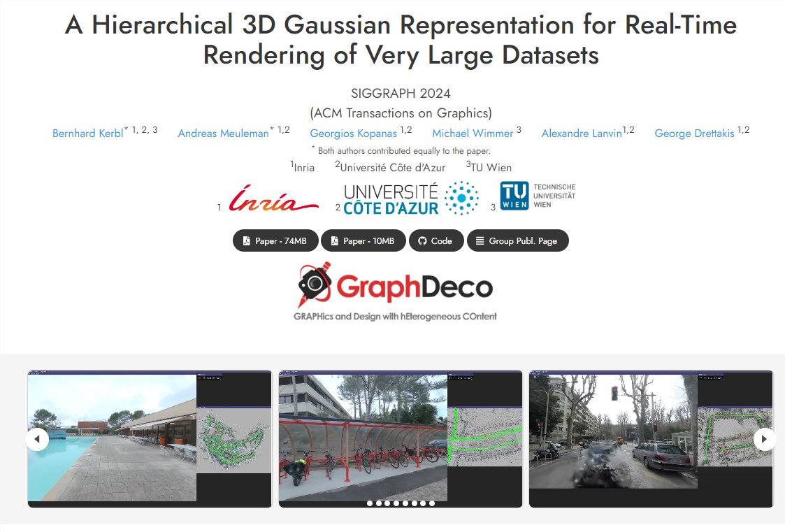 Gaussian 3D Hierarki: menampilkan adegan 3D berskala besar dan berkualitas tinggi secara real-time