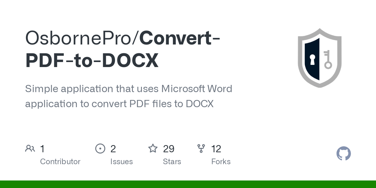 Convert PDF to DOCX