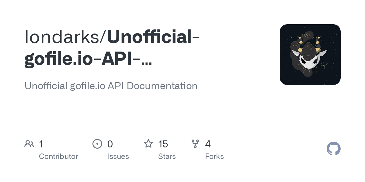 Unofficial gofile.io API Documentation