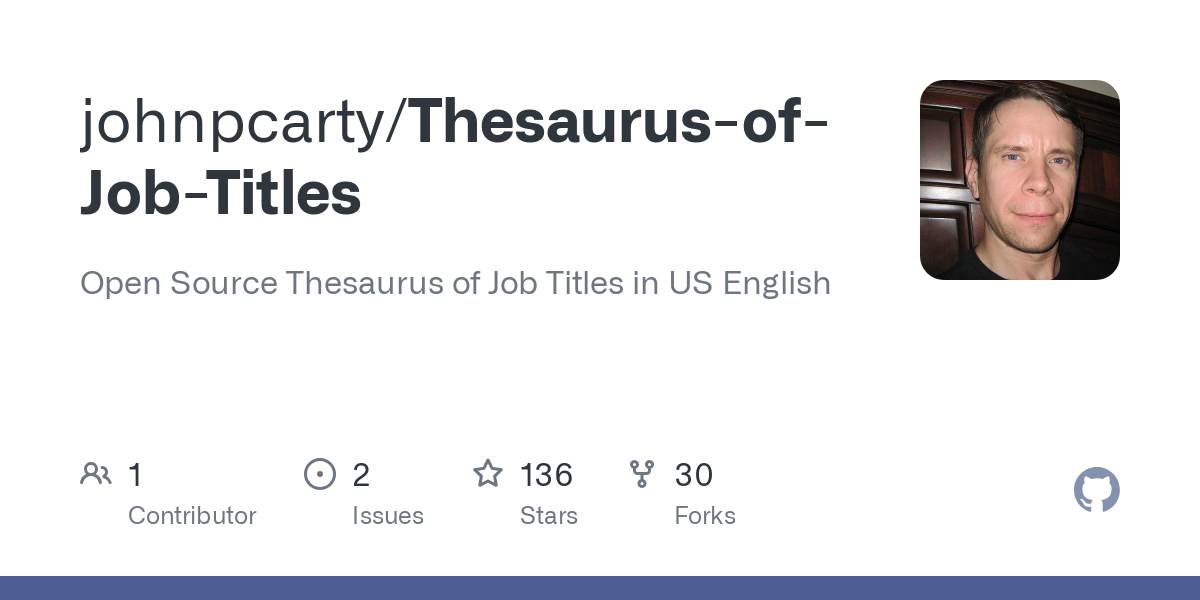 Thesaurus of Job Titles