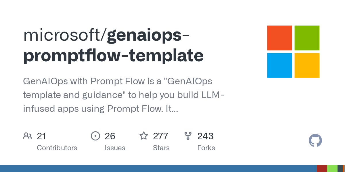 genaiops promptflow template