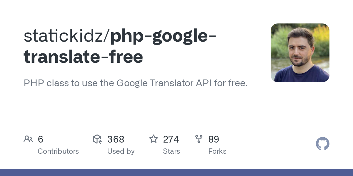 php google translate free