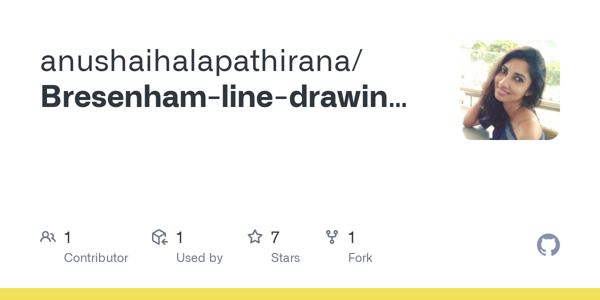 Bresenham line drawing algorithm