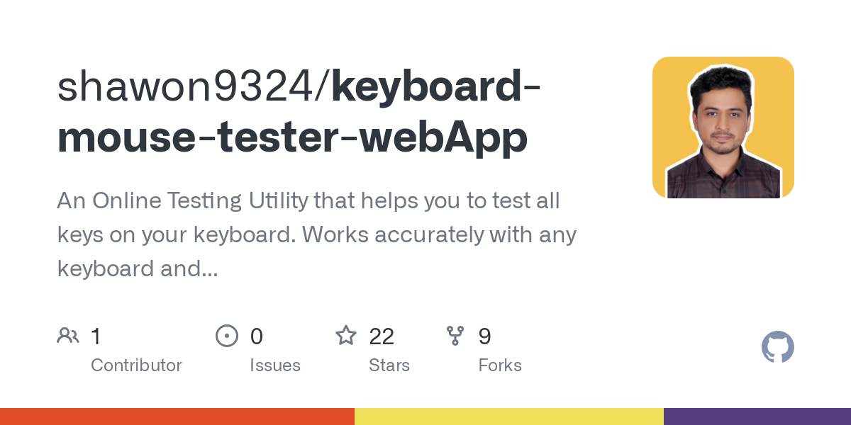 keyboard mouse tester webApp