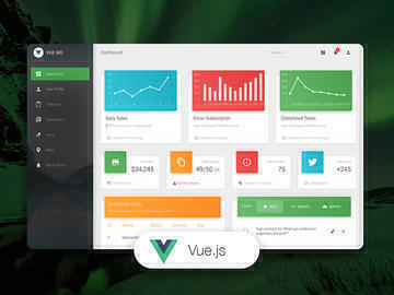 Dasbor Bahan Vue