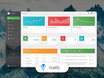 Dasbor Material Vuetify