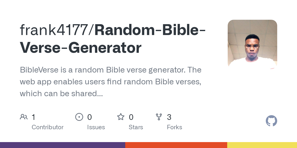 Random Bible Verse Generator