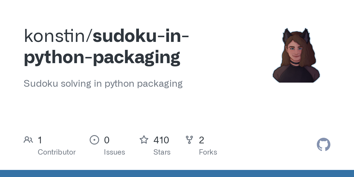 sudoku in python packaging