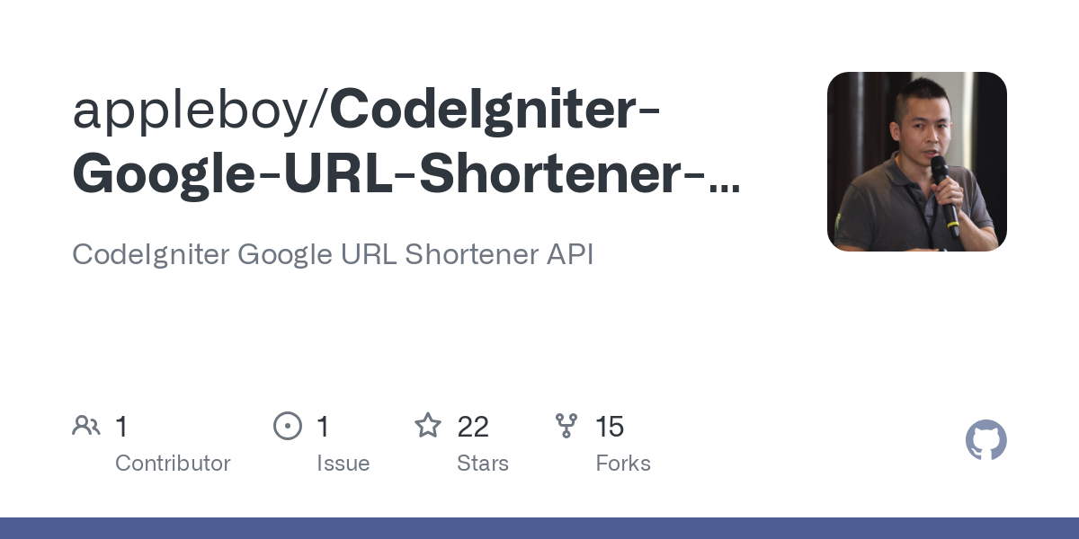 CodeIgniter Google URL Shortener API