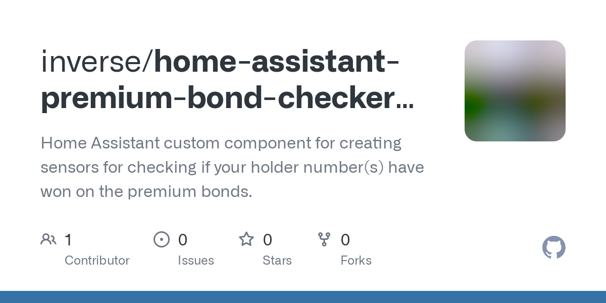 home assistant premium bond checker component