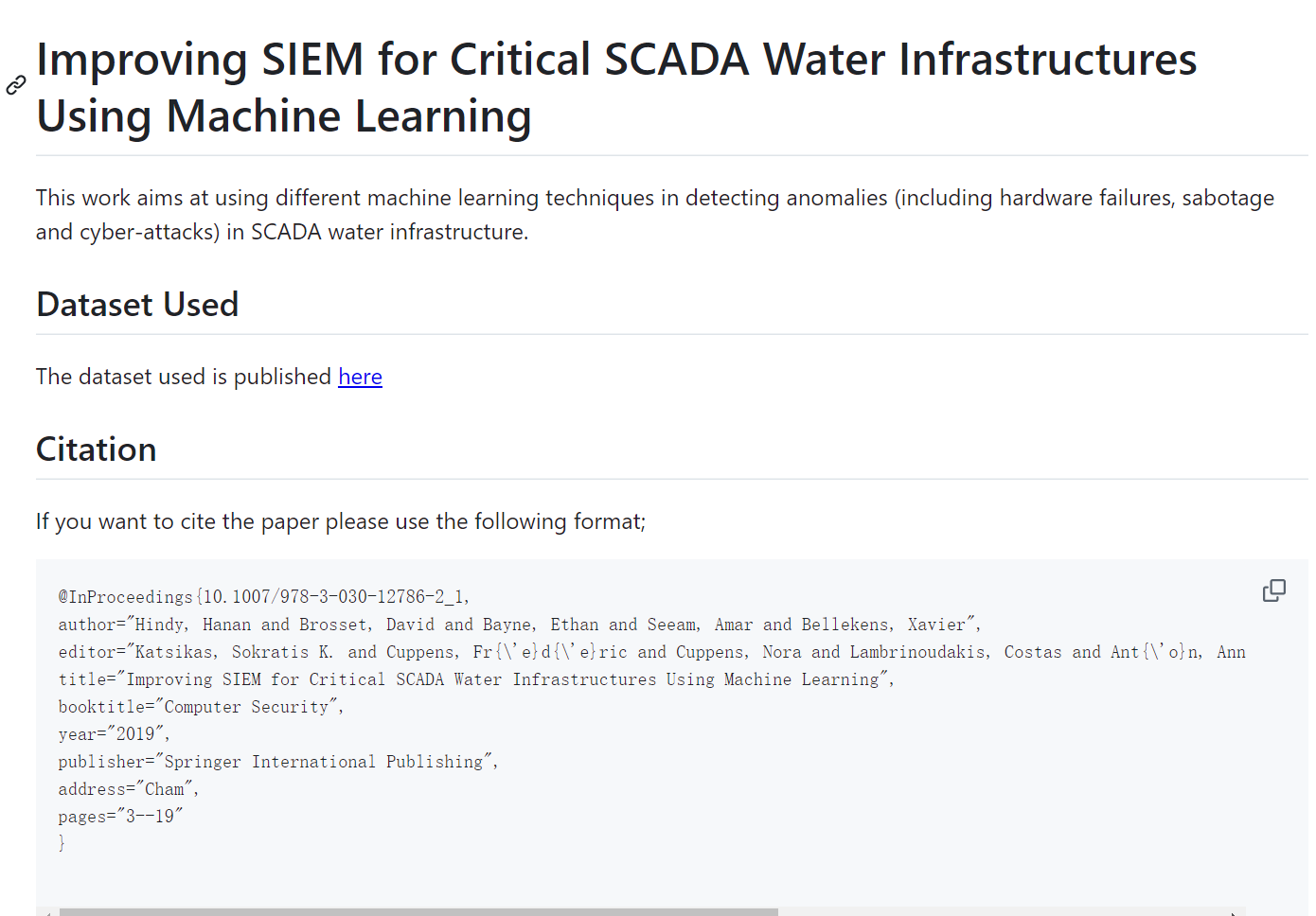 machine learning SIEM water infrastructure