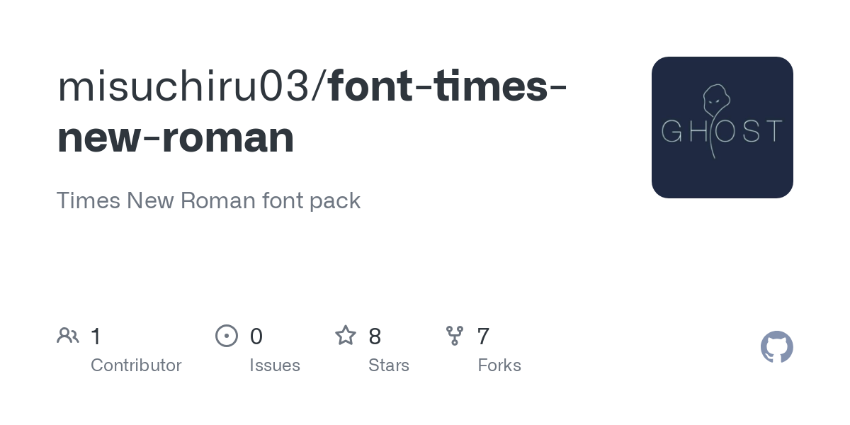 font times new roman