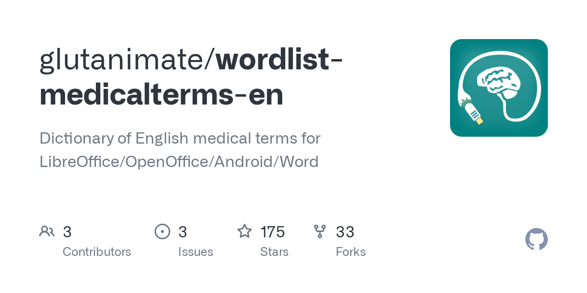 wordlist medicalterms en