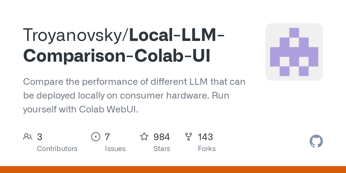 Local LLM Comparison Colab UI