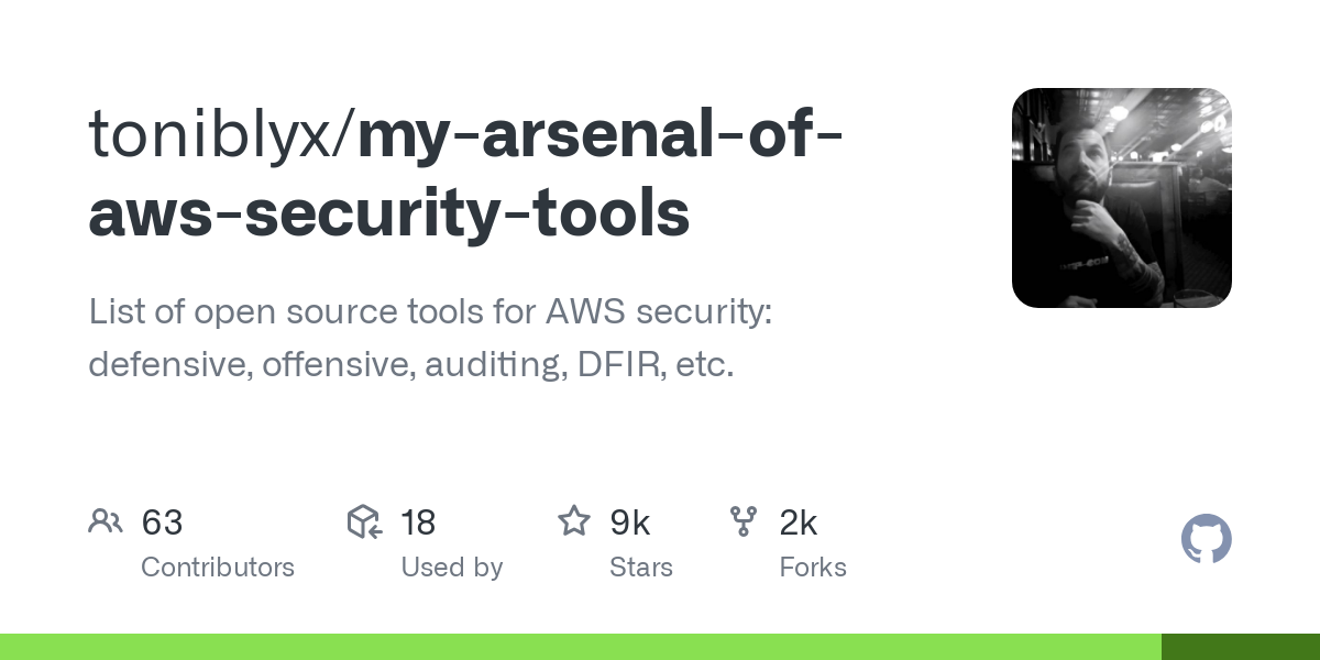 my arsenal of aws security tools