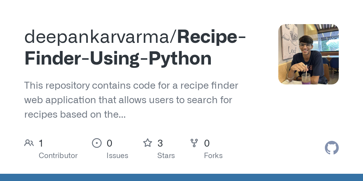 Recipe Finder Using Python