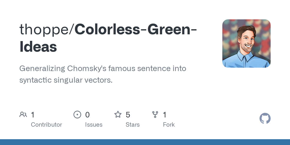 Colorless Green Ideas