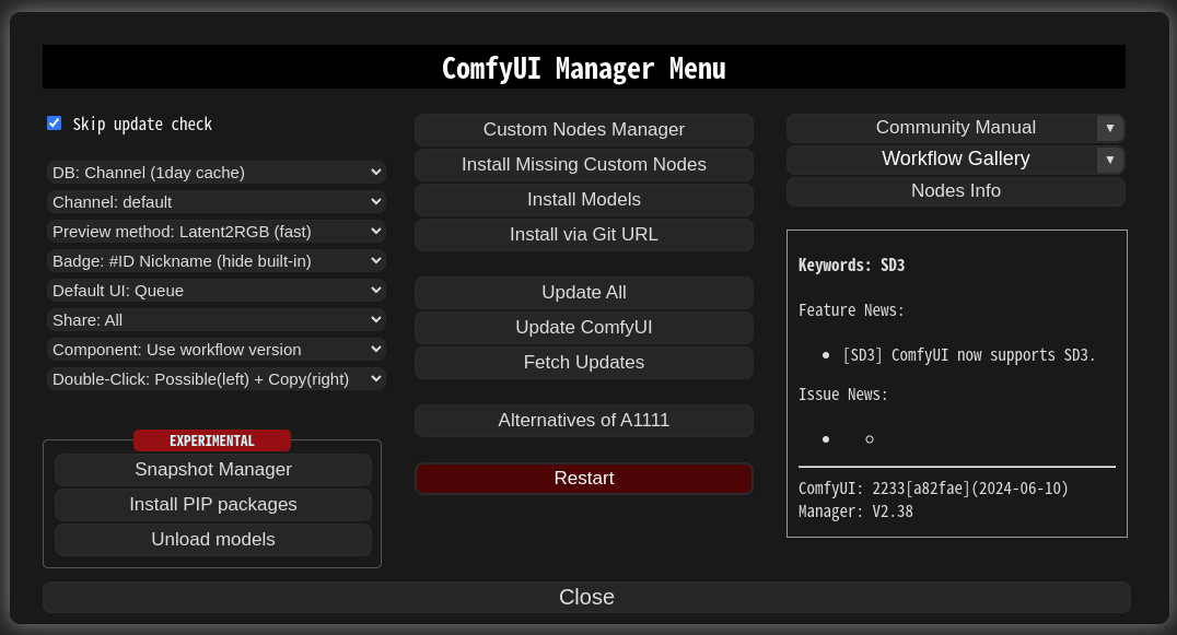 ComfyUI Manager