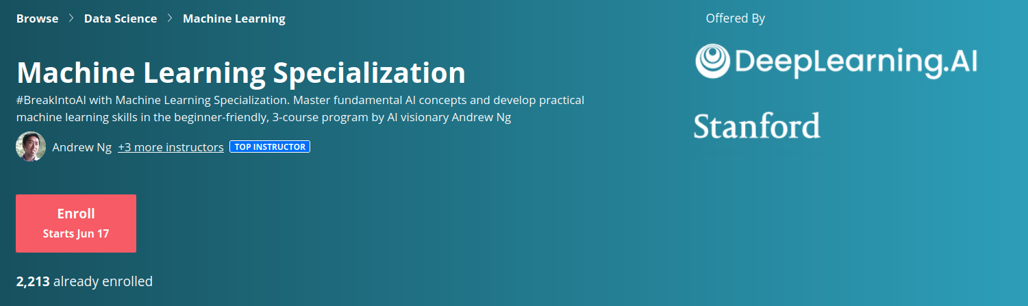 Machine Learning Specialization Coursera