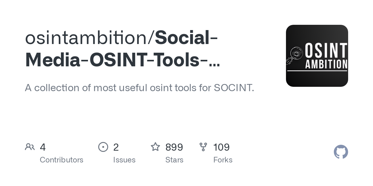 Social Media OSINT Tools Collection