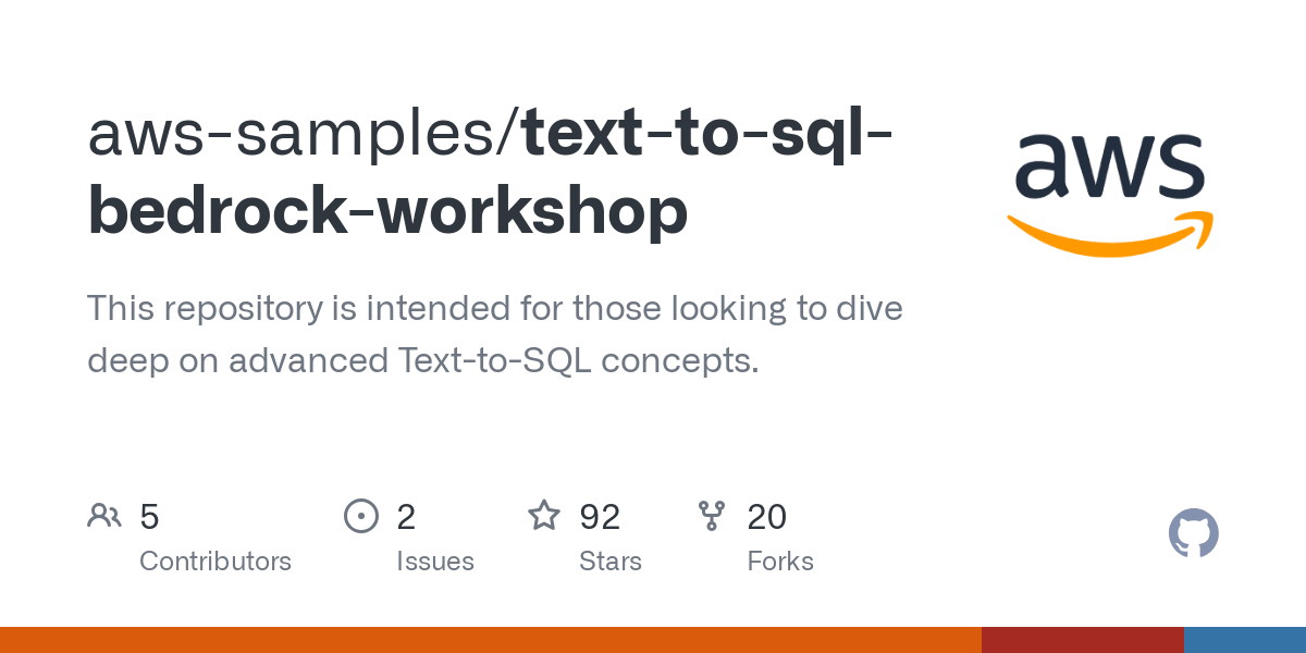 text to sql bedrock workshop