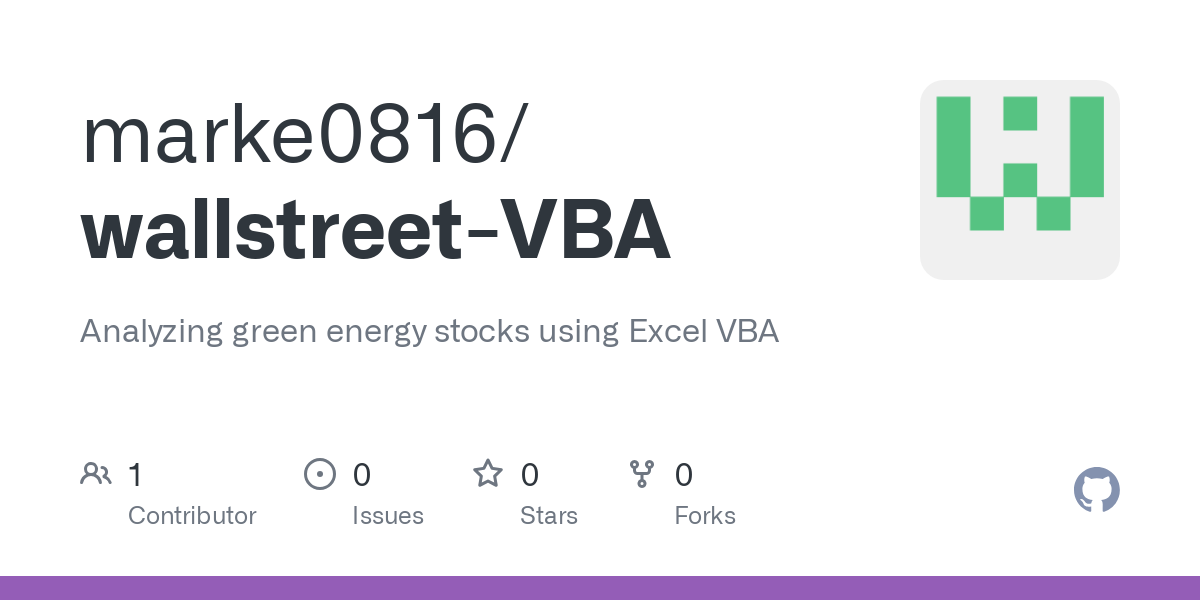 wallstreet VBA