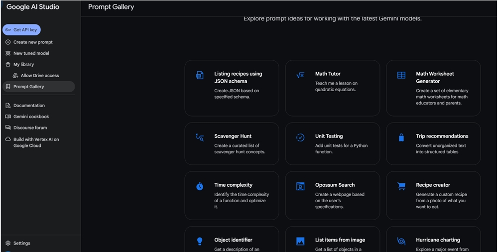 Google AI Studio führt ein neues Eingabeaufforderungsvokabular ein, um Langtextkontext, native Multimodalität und mehr zu testen