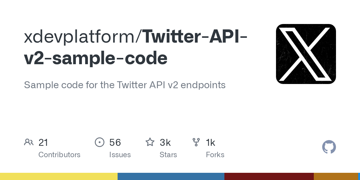 Kode contoh Twitter API v2