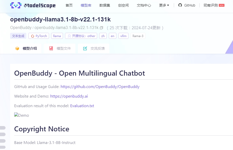 Das Open-Source-Team für große Sprachmodelle von OpenBuddy veröffentlicht die chinesische Version des Llama3.1-8B-Modells