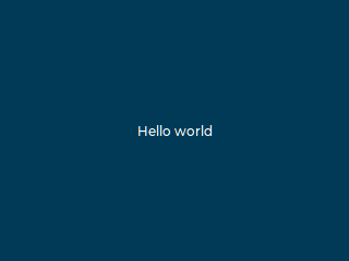 LVGL での単純な Hello world ラベルの例