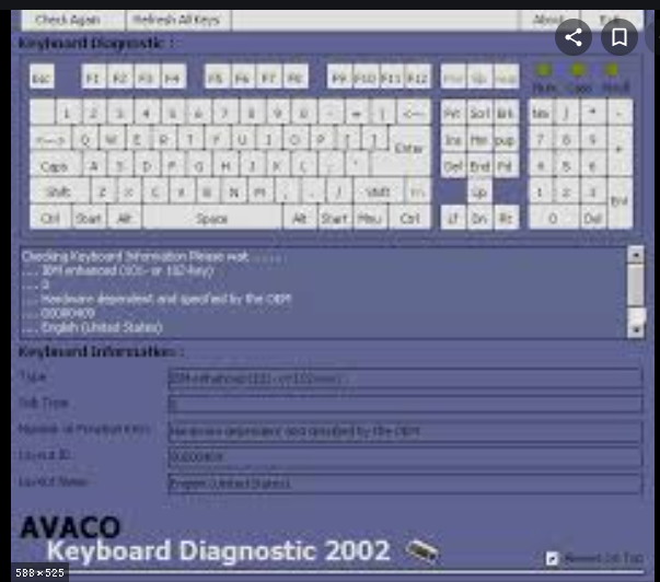 Keyboard Diagnostic VB6.0