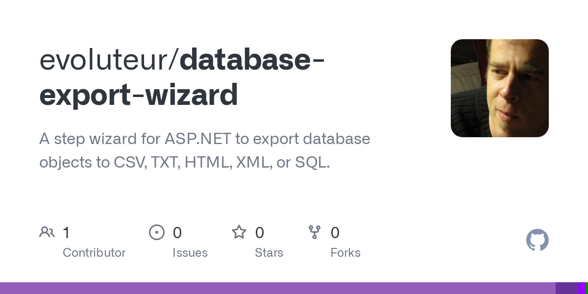 database export wizard